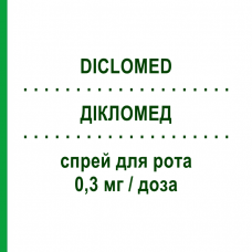 ДИКЛОМЕД (DICLOMED) 0,3 мг/доза спрей оральный 15 мл - Активные вещества FARMAKA