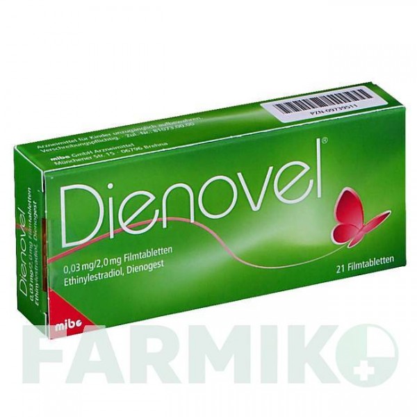 ДИЕНОВЕЛЬ (DIENOVEL) 0,03 мг/2,0 мг таблетки 21 шт - Антиандроген, Эстроген MIBE