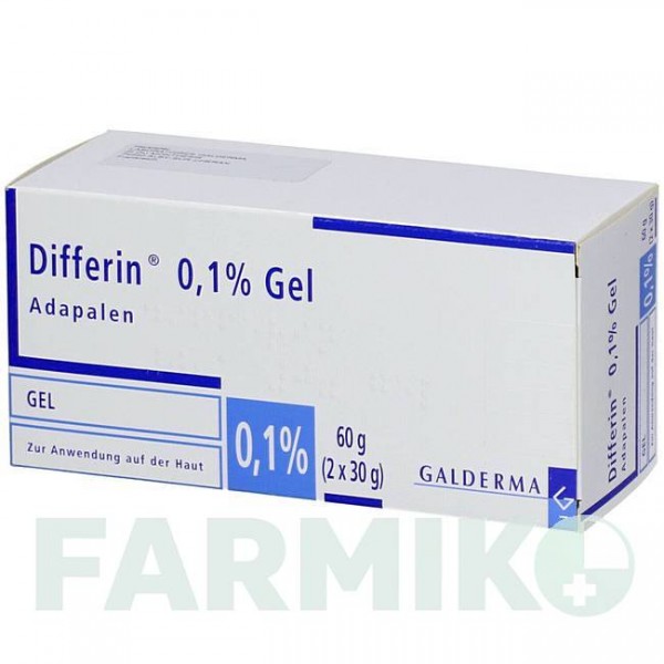 ДИФФЕРИН (DIFFERIN) 0,1% гель 60 г - Адапален AXICORP PHARMA