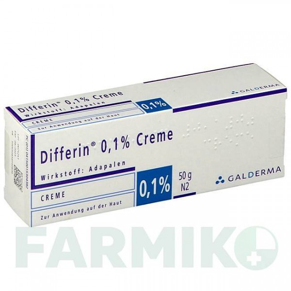 ДИФФЕРИН (DIFFERIN) 0,1% крем 50 г - Адапален GALDERMA