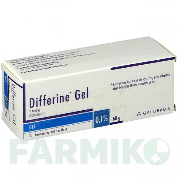 ДИФФЕРИН (DIFFERIN) 1 мг/г гель 60 г - Адапален KOHLPHARMA