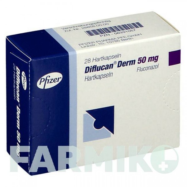 ДИФЛЮКАН (DIFLUCAN) 50 мг капсули 28 шт - Флуконазол PFIZER