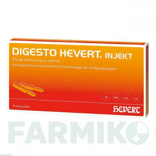 ДИГЕСТО (DIGESTO) ампулы 10x2 мл - Гомеопатия HEVERT