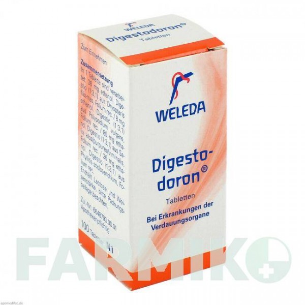 ДІГЕСТОДОРОН (DIGESTODORON) таблетки 100 шт - Активні речовини WELEDA
