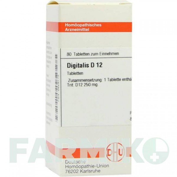 ДИГИТАЛИС (DIGITALIS) D 12 таблетки 80 шт - Гомеопатия DHU