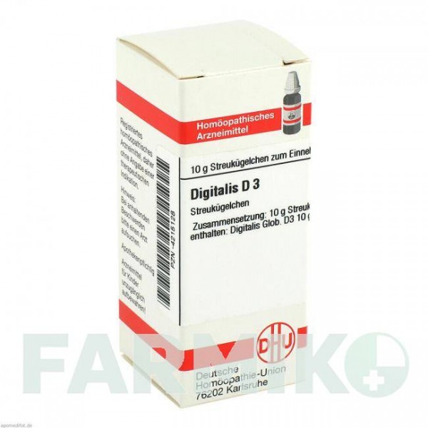 ДИГИТАЛИС (DIGITALIS) D 3 глобули 10 г - Гомеопатия DHU