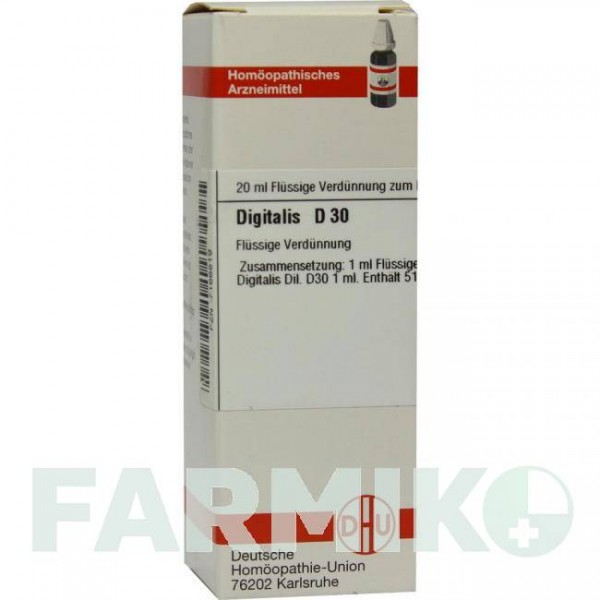 ДИГИТАЛИС (DIGITALIS) D 30 раствор 20 мл - Гомеопатия DHU