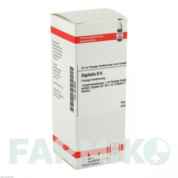 ДИГИТАЛИС (DIGITALIS) D 6 раствор 50 мл - Гомеопатия DHU