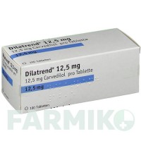 ДИЛАТРЕНД (DILATREND) 12,5 мг таблетки 50 шт - Карведилол CHEPLAPHARM