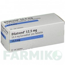 ДИЛАТРЕНД (DILATREND) 12,5 мг таблетки 100 шт - Карведилол CHEPLAPHARM