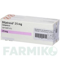 ДИЛАТРЕНД (DILATREND) 25 мг таблетки 100 шт - Карведилол ACA MULLER-ADAG PHARMA
