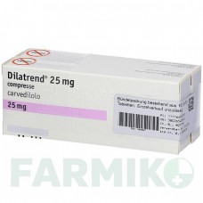 ДИЛАТРЕНД (DILATREND) 25 мг таблетки 100 шт - Карведилол ACA MULLER-ADAG PHARMA