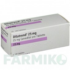 ДИЛАТРЕНД (DILATREND) 25 мг таблетки 100 шт - Карведилол CHEPLAPHARM