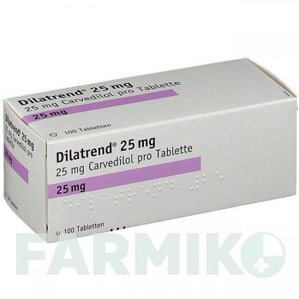ДИЛАТРЕНД (DILATREND) 25 мг таблетки 100 шт - Карведилол CHEPLAPHARM