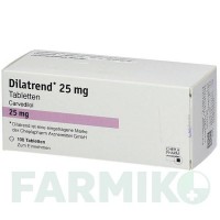 ДИЛАТРЕНД (DILATREND) 25 мг таблетки 100 шт - Карведилол KOHLPHARMA