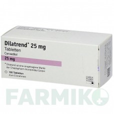 ДИЛАТРЕНД (DILATREND) 25 мг таблетки 100 шт - Карведилол KOHLPHARMA