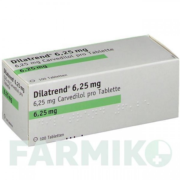 ДИЛАТРЕНД (DILATREND) 6,25 мг таблетки 28 шт - Карведилол CHEPLAPHARM