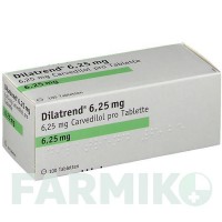 ДИЛАТРЕНД (DILATREND) 6,25 мг таблетки 100 шт - Карведилол CHEPLAPHARM