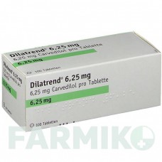 ДИЛАТРЕНД (DILATREND) 6,25 мг таблетки 100 шт - Карведилол CHEPLAPHARM