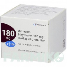 ДИЛТИАЗЕМ (DILTIAZEM) 180 мг капсулы 100 шт - Дилтиазем ETHYPHARM