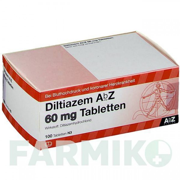 ДИЛТІАЗЕМ (DILTIAZEM) 60 мг таблетки 100 шт - Дилтіазем ABZ PHARMA