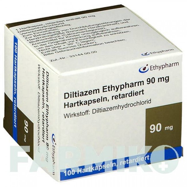 ДИЛТИАЗЕМ (DILTIAZEM) 90 мг капсулы 100 шт - Дилтиазем ETHYPHARM