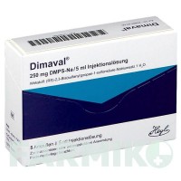 ДИМАВАЛ (DIMAVAL) 250 мг 5 мл раствор 5x5 мл - Димеркапто пропансульфоновая кислота HEYL FABRIK