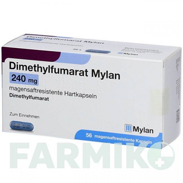 ДИМЕТИЛФУМАРАТ (DIMETHYLFUMARAT) 240 мг капсули 56 шт - Диметилфумарат VIATRIS