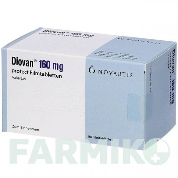 ДІОВАН (DIOVAN) 160 мг таблетки 98 шт - Валсартан ORIFARM