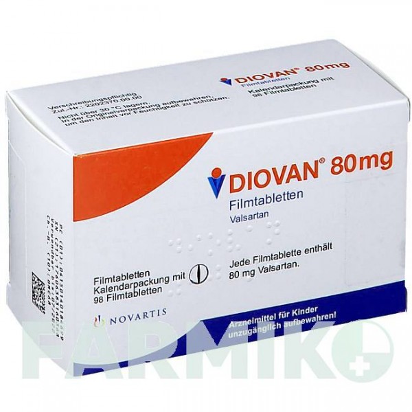 ДІОВАН (DIOVAN) 80 мг таблетки 98 шт - Валсартан ABACUS MEDICINE