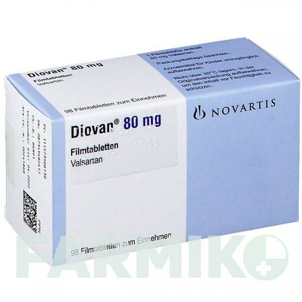 ДІОВАН (DIOVAN) 80 мг таблетки 98 шт - Валсартан ACA MULLER-ADAG PHARMA