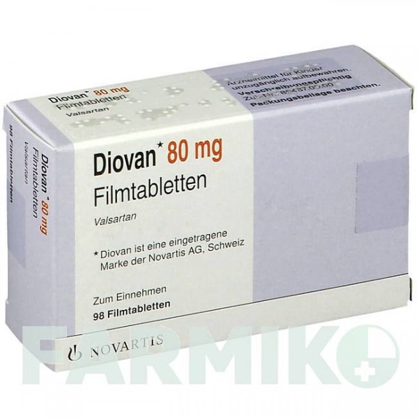 ДІОВАН (DIOVAN) 80 мг таблетки 98 шт - Валсартан KOHLPHARMA