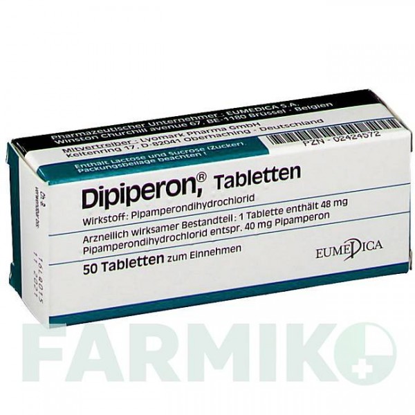 ДИПІПЕРОН (DIPIPERON) таблетки 50 шт - Піпамперон EUMEDICA