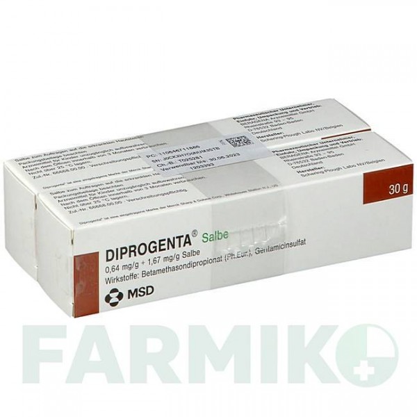 ДИПРОГЕНТА (DIPROGENTA) мазь 60 г - Бетаметазон, Антибиотик DOCPHARM