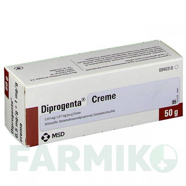 ДИПРОГЕНТА (DIPROGENTA) крем 50 г - Бетаметазон, Антибиотик EMRA-MED