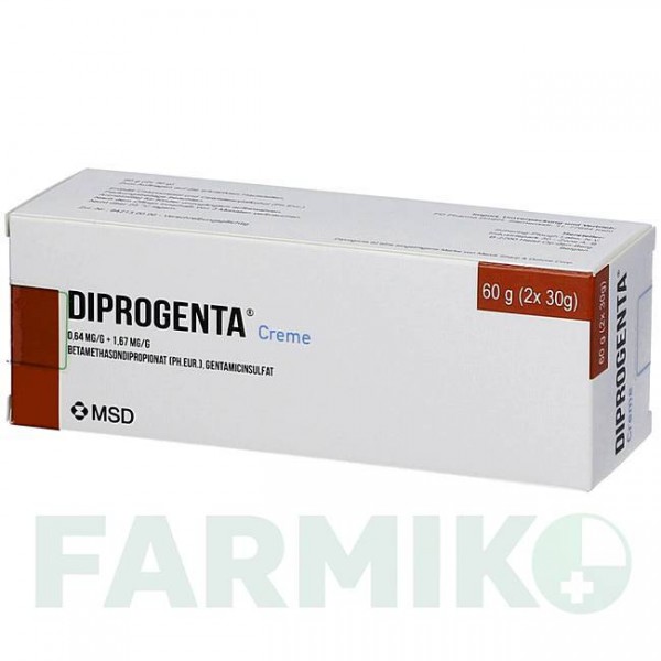 ДИПРОГЕНТА (DIPROGENTA) крем 60 г - Бетаметазон, Антибиотик FD PHARMA
