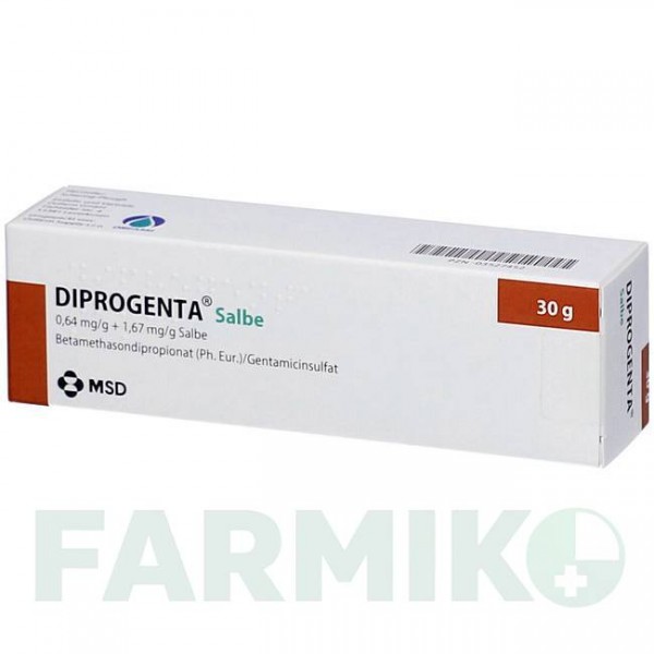 ДИПРОГЕНТА (DIPROGENTA) мазь 30 г - Бетаметазон, Антибиотик ORIFARM