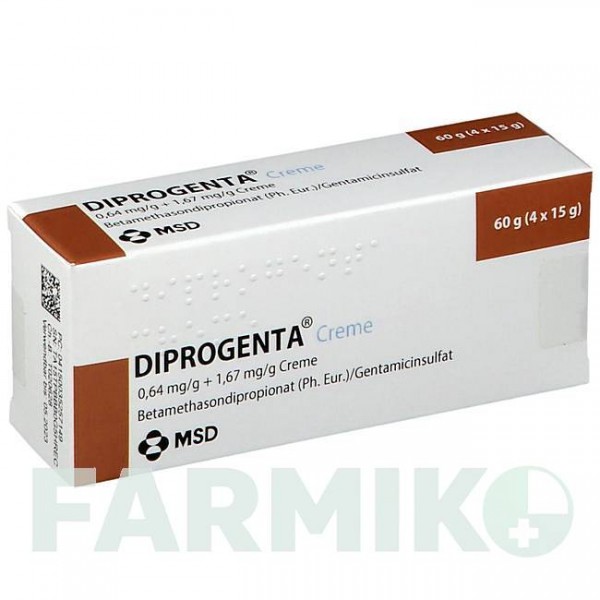 ДИПРОГЕНТА (DIPROGENTA) крем 60 г - Бетаметазон, Антибиотик ORIFARM