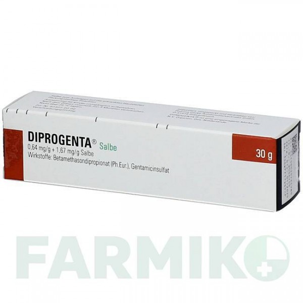 ДИПРОГЕНТА (DIPROGENTA) мазь 30 г - Бетаметазон, Антибиотик PHARMA GERKE