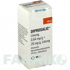 ДИПРОСАЛИК (DIPROSALIC) 0,64 мг/г + 20 мг/г раствор 50 мл - Бетаметазон ORGANON