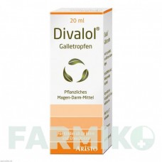 ДИВАЛОЛ (DIVALOL) капли 20 мл - Масло мяты перечной ARISTO PHARMA