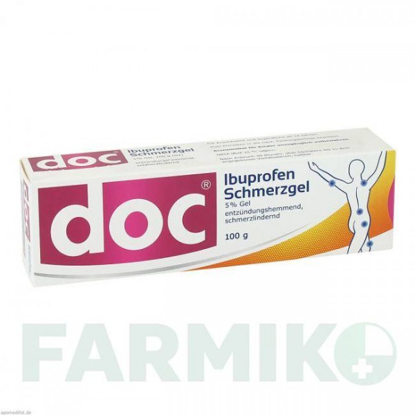 ДОК ИБУПРОФЕН (DOC IBUPROFEN) 5% гель 100 г - Ибупрофен HERMES