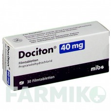 ДОЦИТОН (DOCITON) 40 мг таблетки 30 шт - Пропранолол MIBE