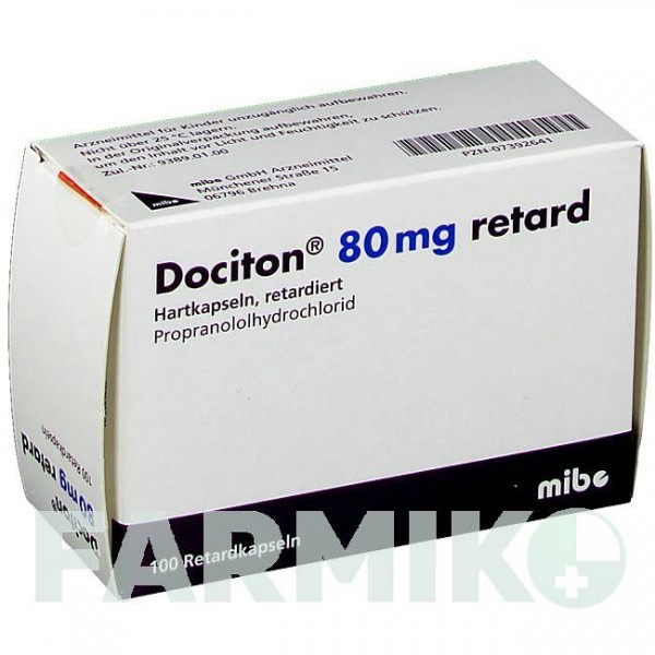 ДОЦИТОН (DOCITON) 80 мг капсулы 100 шт - Пропранолол MIBE