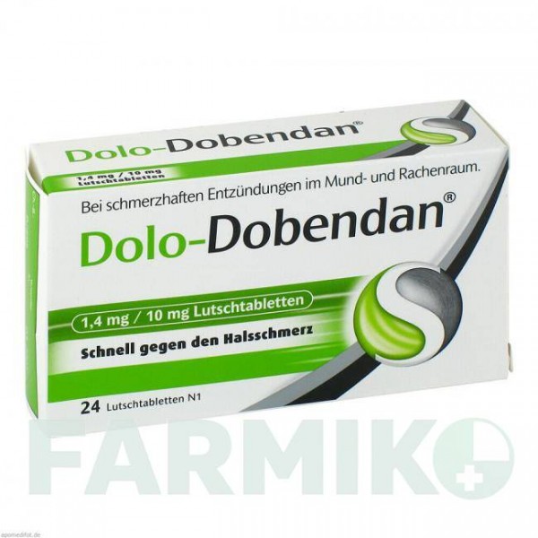 ДОЛО ДОБЕНДАН (DOLO DOBENDAN) 1,4 мг/10 мг таблетки 24 шт - Цетилпиридиний, Другое RECKITT BENCKISER