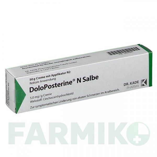 ДОЛОПОСТЕРИН (DOLOPOSTERINE) крем 50 г - Цинхокаин DR.KADE