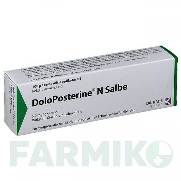ДОЛОПОСТЕРИН (DOLOPOSTERINE) крем 100 г - Цинхокаїн DR.KADE