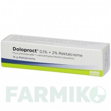 ДОЛОПРОКТ (DOLOPROCT) 0,1% + 2% крем 15 г - Флуокортолон, Інше KARO PHARMA