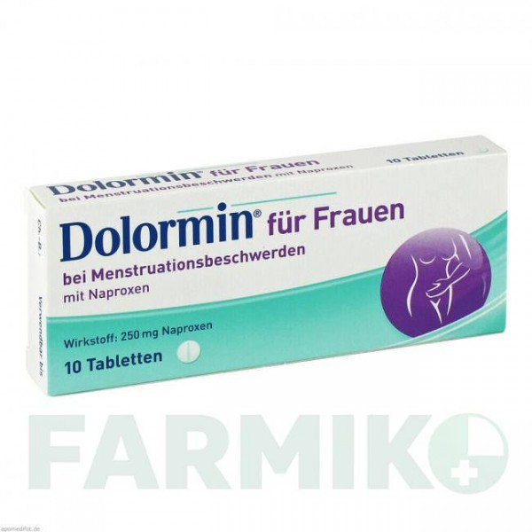 ДОЛОРМИН (DOLORMIN) таблетки 10 шт - Напроксен JOHNSON & JOHNSON