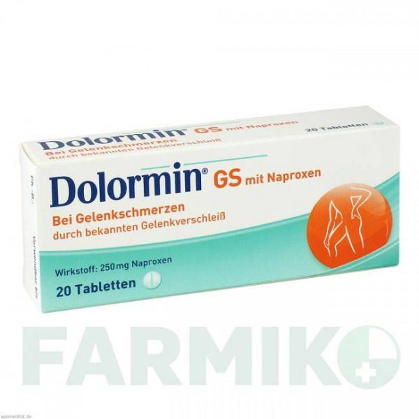 ДОЛОРМИН (DOLORMIN) таблетки 20 шт - Напроксен JOHNSON & JOHNSON